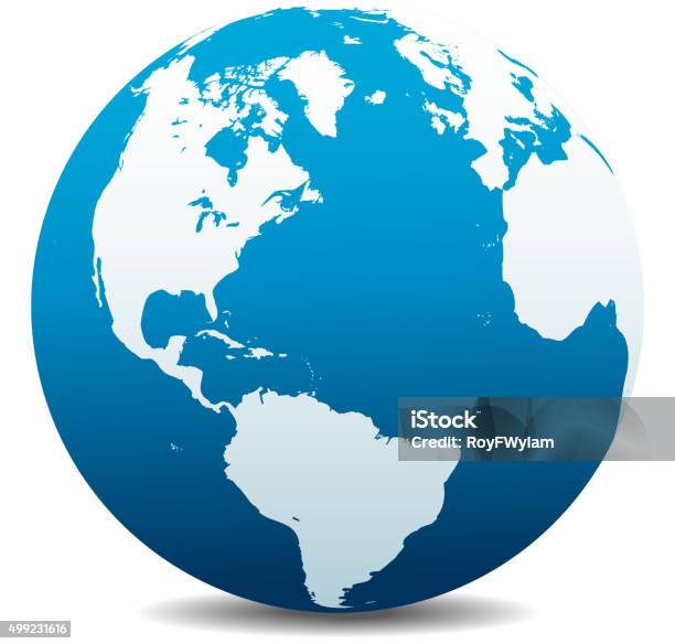 North And South America Europe Africa Global World Stock Illustration - Download Image Now