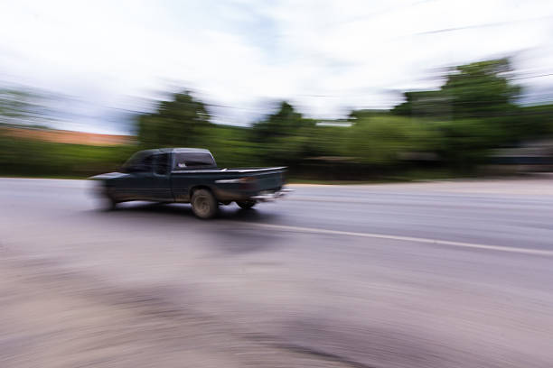 istock pick-up Speeding in road 499233558