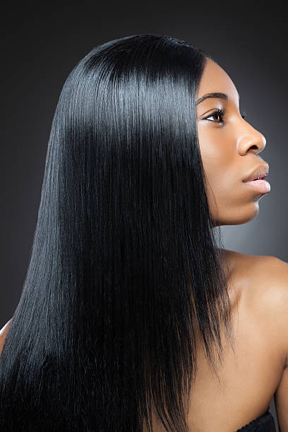 Beautiful Black Woman With Long Straight Hair Stock Photo - Download Image  Now - Straight Hair, African Ethnicity, Women - iStock