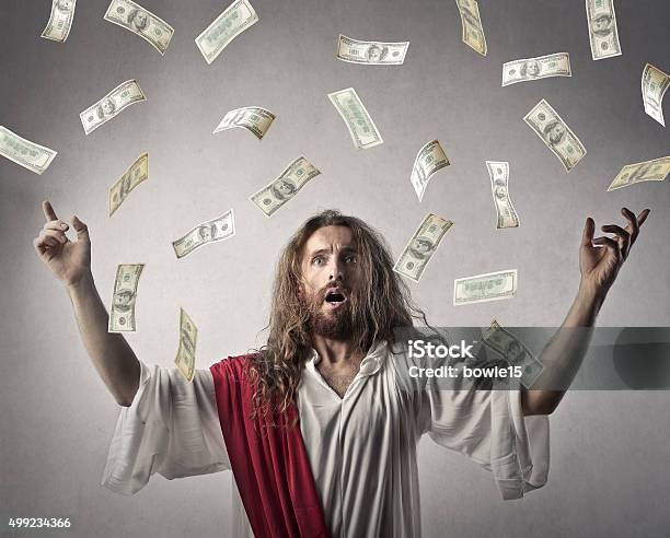 Religion Is Money Stock Photo - Download Image Now - Currency, Flying, God