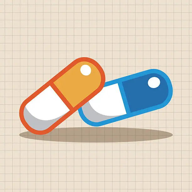 Vector illustration of pills theme elements