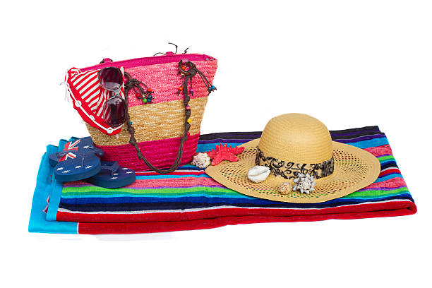 istock sunbathing accessories isolated on towel 499244757