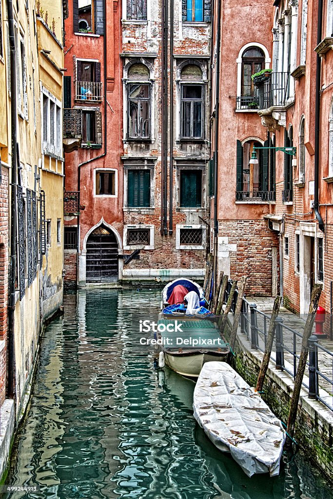 Kanał w Wenecji, Włochy - Zbiór zdjęć royalty-free (Architektura)