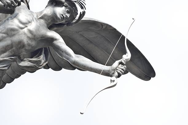 Close up of Eros Staue Eros Statue in close up valentine's day cupid stock pictures, royalty-free photos & images