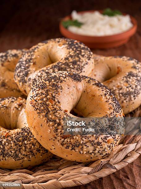 Bagels Stock Photo - Download Image Now - Bagel, 2015, Baked