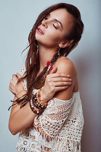 istock Beautiful young hippie woman 499255430