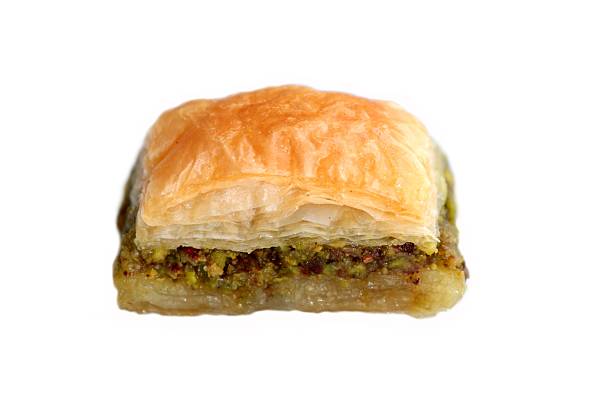 istock Turkish baklava isolated on white background. 499256512