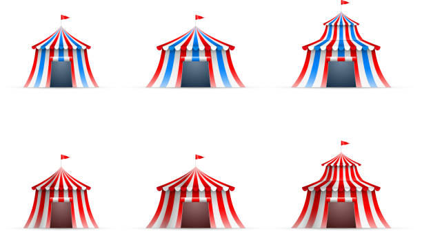 Circus Tent Collection vector art illustration
