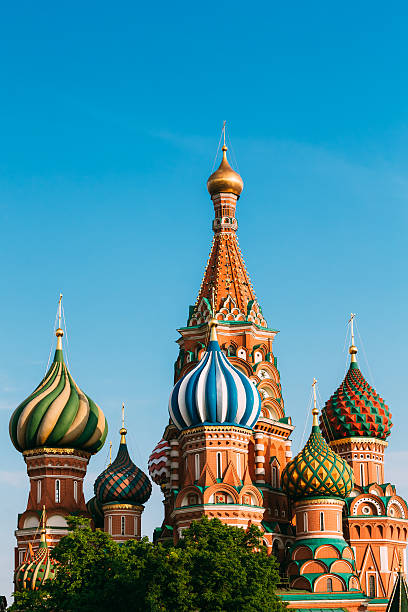 istock The Saint Basil's Cathedral, is famous church in Red Square 499258424