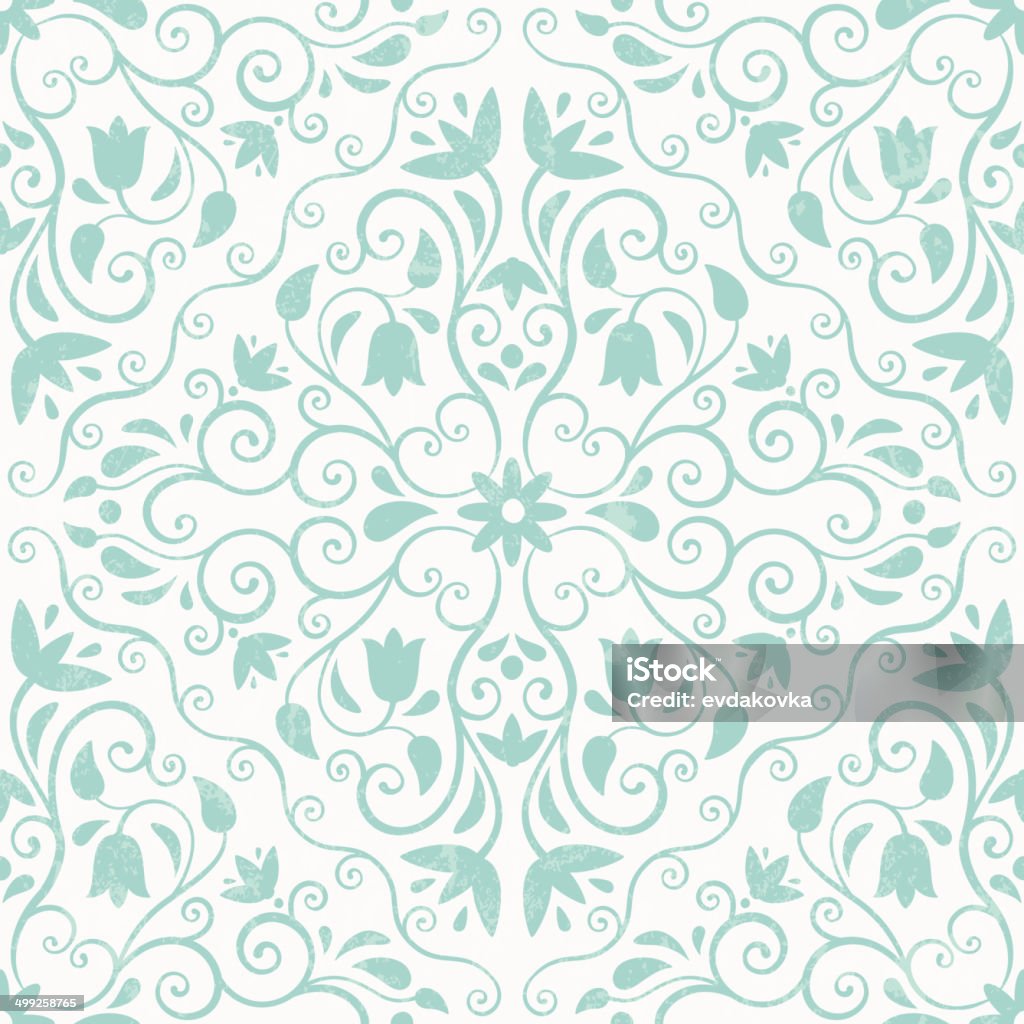 Floral vector pattern. Seamless background. Floral pattern. Seamless background. EPS 10 vector illustration. CMYK Blue stock vector