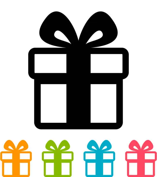 Vector illustration of Gift box icon