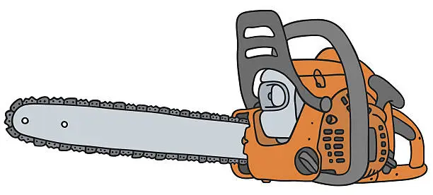 Vector illustration of chainsaw