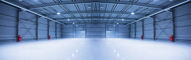 Modern storehouse, background for industry