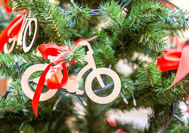 istock Christmas tree with bike decoration 499262710