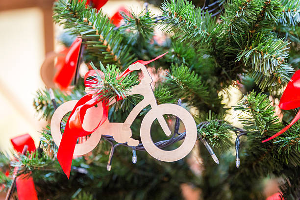 istock Christmas tree with bike decoration 499262754