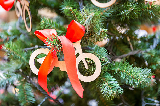 istock Christmas tree with bike decoration 499262814