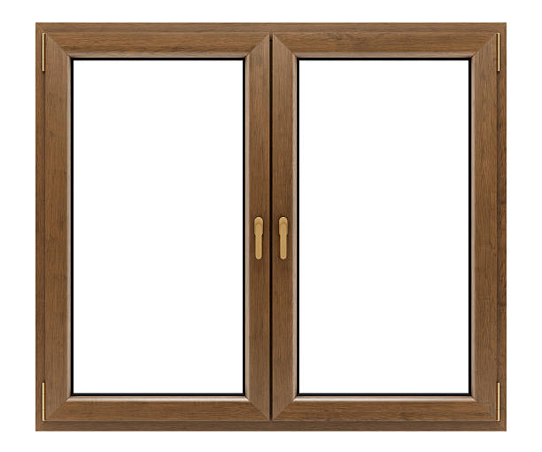 istock brown wooden window isolated on white background 499263764