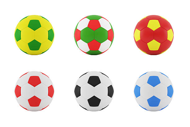 istock Colorful Football on a white background 499264131