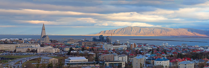 A Panoramic view of Reykjavik from the Perlan Building
