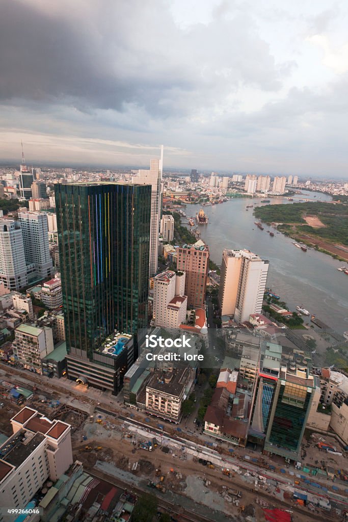 Ho Chi Minh City Ho Chi Minh City from above, at dusk 2015 Stock Photo