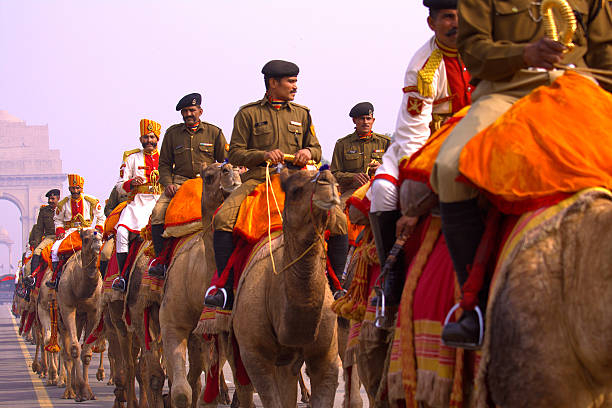 camelo regiment - rajpath - fotografias e filmes do acervo