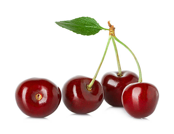 istock Sweet ripe cherry, berries isolated on white background 499277663