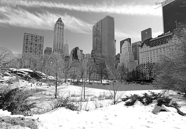 istock Central Park pond with snow remaining, Manhattan New York 499278175