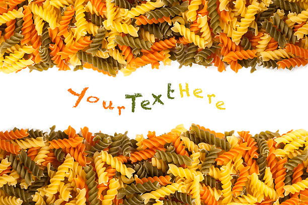 Uncooked pasta background