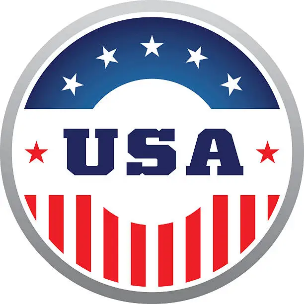 Vector illustration of USA Badge