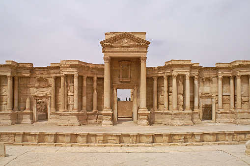 Beautiful renovated theatre in Palmyra ancient city in Syria