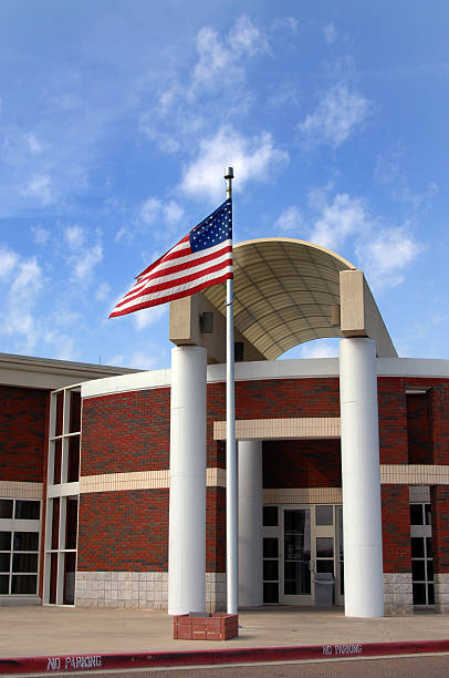 istock Post Office and American Flag 499284182