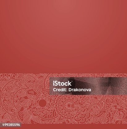 istock Red dragon japanese ornament 499285596