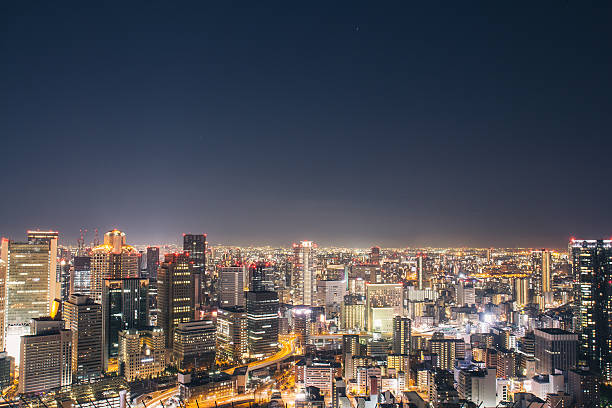 istock Osaka night view in Japan 499286040