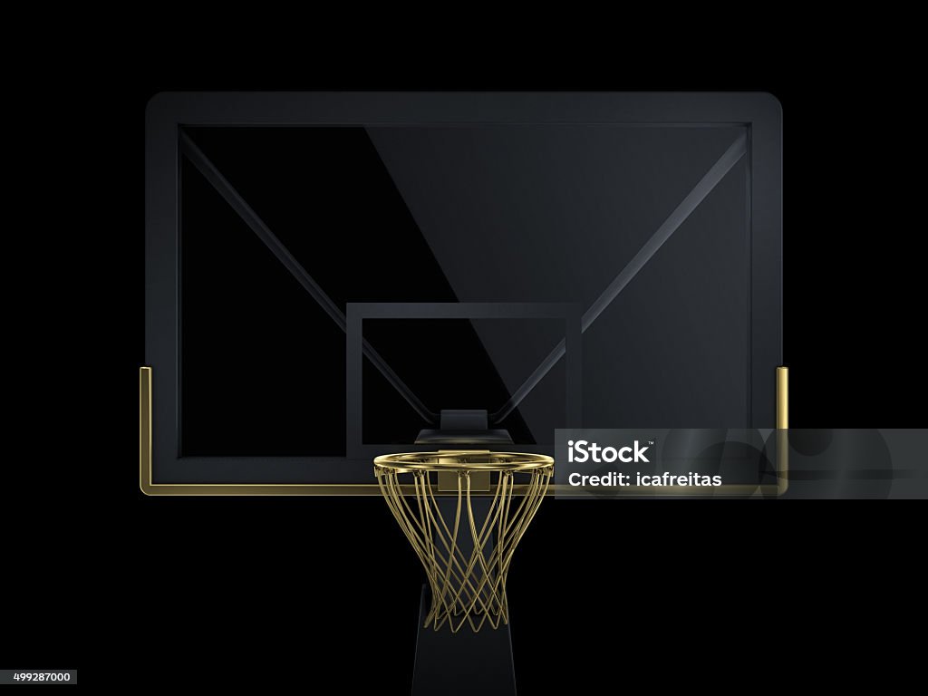 Schwarzen und goldenen basketball-backboard - Lizenzfrei Basketballkorb Stock-Foto