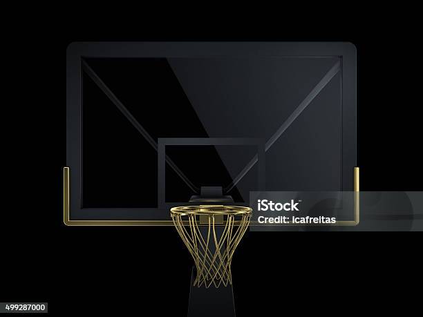 Schwarzen Und Goldenen Basketballbackboard Stockfoto und mehr Bilder von Basketballkorb - Basketballkorb, Basketball, Basketball-Spielball