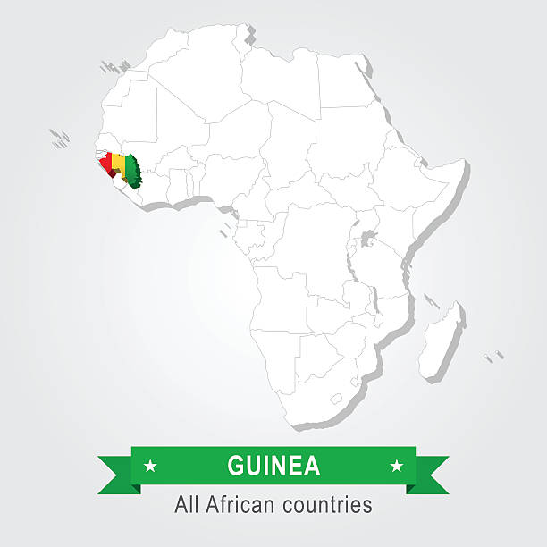 ilustrações de stock, clip art, desenhos animados e ícones de guiné. todos os países de áfrica. bandeira versão. - equatorial guinea