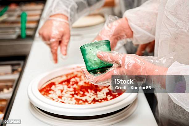 Culinary Student Is Cooking Pizza Stock Photo - Download Image Now - Education Training Class, Pizza, Making