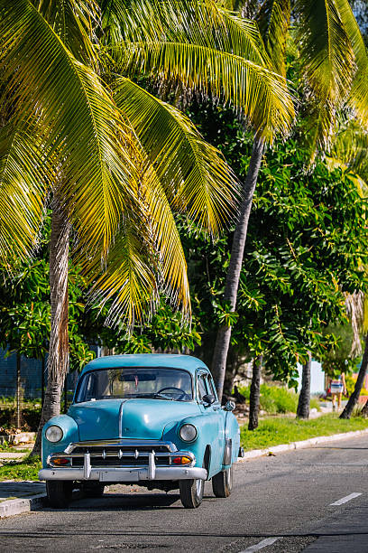 istock Blue Vintage car in Miramar 499289714