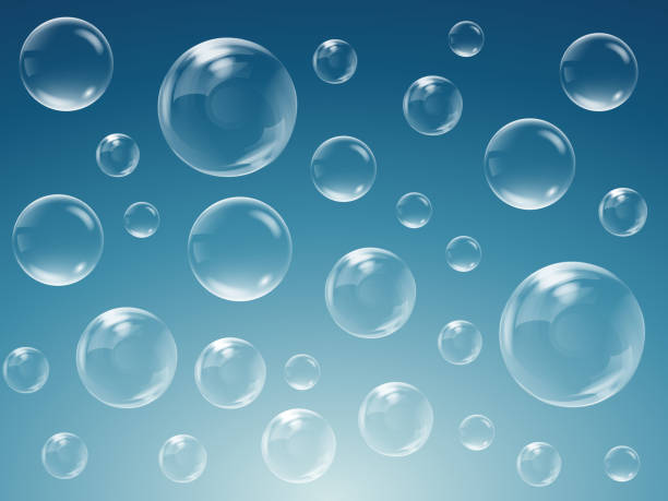 투명 멀티컬러 비누 비눗방울 배경기술 - soap sud bubble clean air stock illustrations