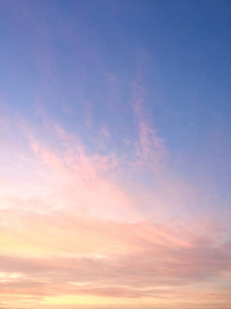 Sunrise and Blue Sky stock photo