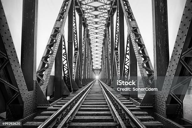 Old Railway Bridge Stock Photo - Download Image Now - Black And White, Bridge - Built Structure, Railroad Track