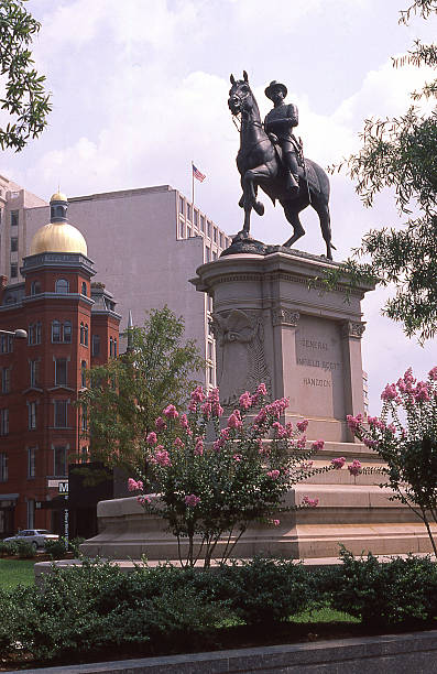 istock statue of Major General Winfield Scott Hancock Washington DC 499293042