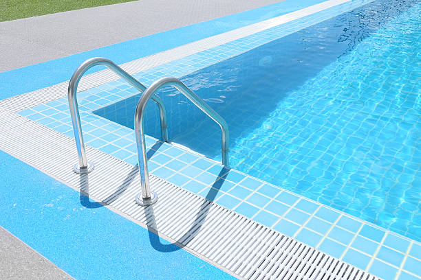 istock Ladder besides the swimming pool 499307752