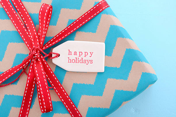 istock Aqua and red Christmas Gift 499309028