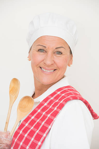 istock Relaxed portrait female chef 499309372