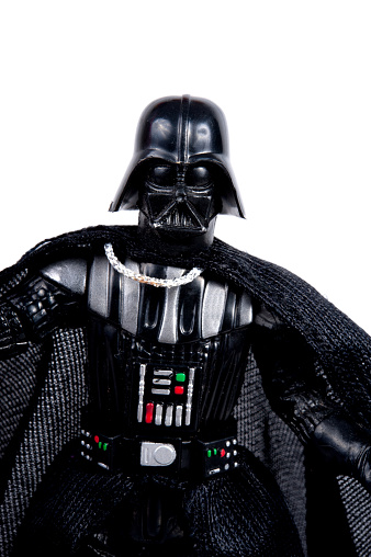 Adelaide, Australia - November 22, 2015: A studio shot of a Darth Vader action figure from the movie series Star Wars. Merchandise from the Star Wars universe are highly sought after collectables.