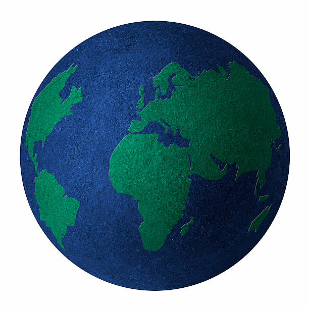 istock Blue Earth ball isolated on white background 499310682