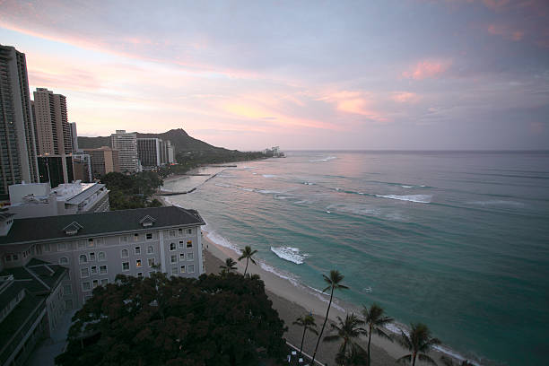 istock Sunset in Waikiki Beach 499311452