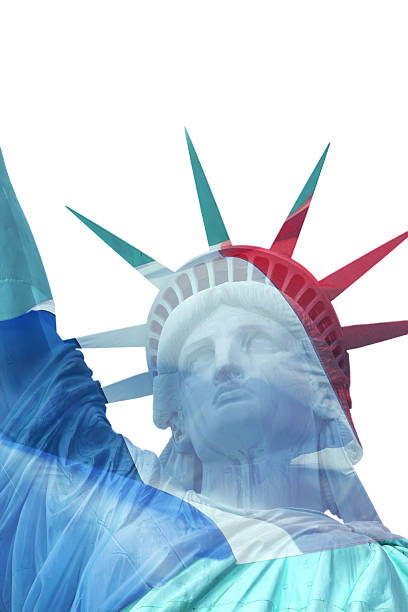 istock Lady Liberty with French flag 499313768