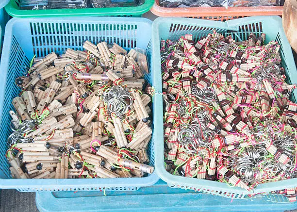 Lao reed mouthorgan bunch souvenir at Thailand